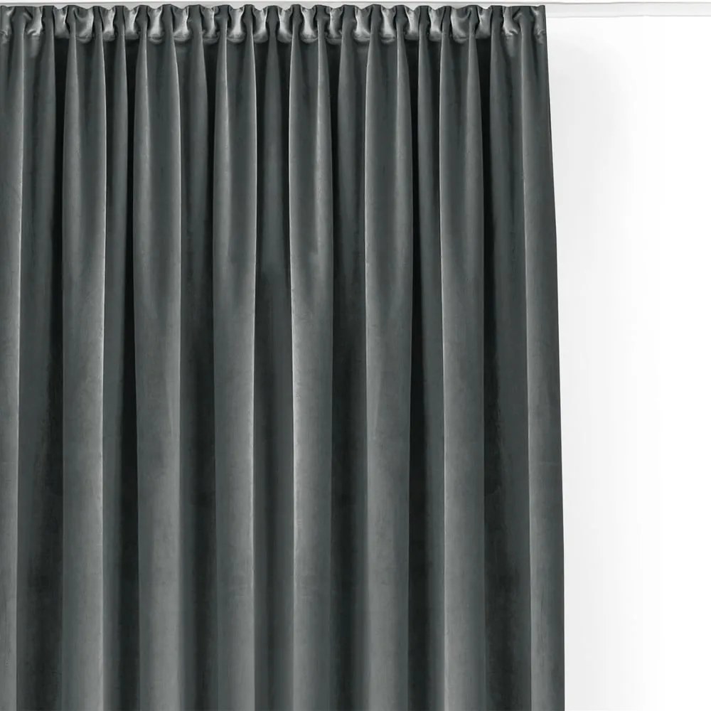 Tmavosivý zamatový dimout záves 200x270 cm Velto – Filumi