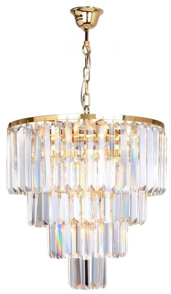 Brilagi - LED Krištáľový luster na reťazi MOZART 5xE14/40W/230V zlatá BG-17106/4+1-GLD