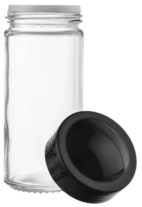 Orion Sada 16ks koreničiek BLACK 80ml + 4ks nerezový organizér na koreničky VASKY - NEREZ + sada 24ks štítkov