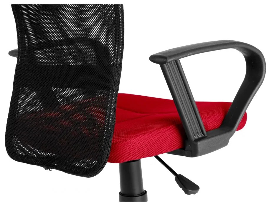 Detská stolička Neoseat MONKEY s podnožou — látka, čierna / červená