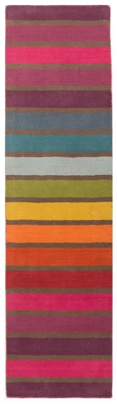 Flair Rugs koberce Ručne všívaný behúň Illusion Candy Multi - 60x230 cm