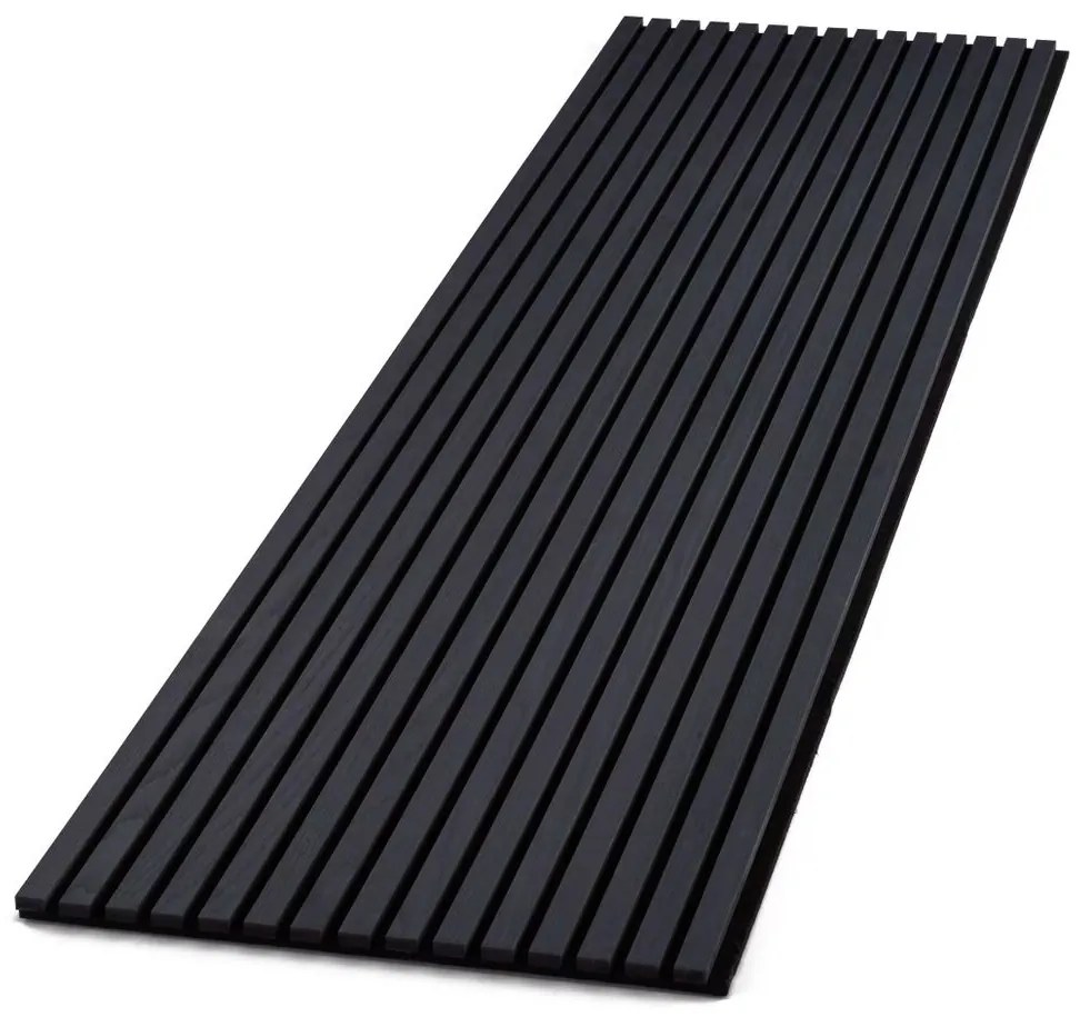 Akustický obkladový panel, MDF, 2440 × 605 × 22 mm, dub čierny