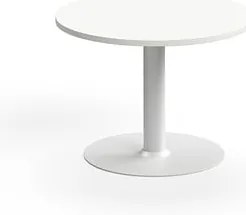 Konferenčný stolík ALVA, Ø700x500 mm, HPL, biela