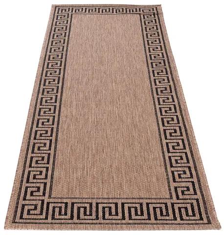Šnúrkový koberec Lux coffe/čierny Veľkosť: 140x200cm