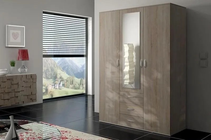 Šatníková skriňa Ozyrys 150 cm, dub sonoma