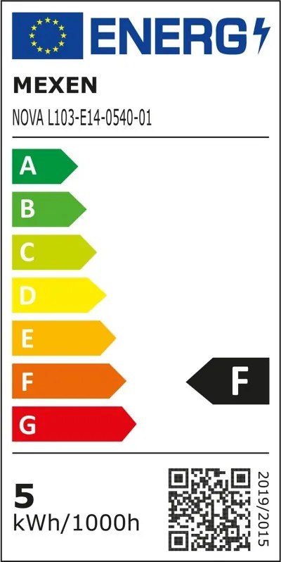 Mexen Nova, LED žiarovka E14, R50, 4,5W, Neutrálna - 4000K, 470 lm - L103-E14-0540-01