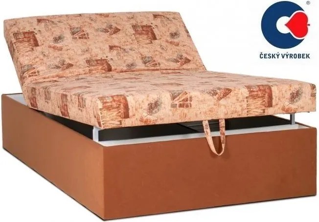 Polohovacia posteľ Alex Senior 140cm, hnedá (č.213/49 , matrace A do 90 kg)