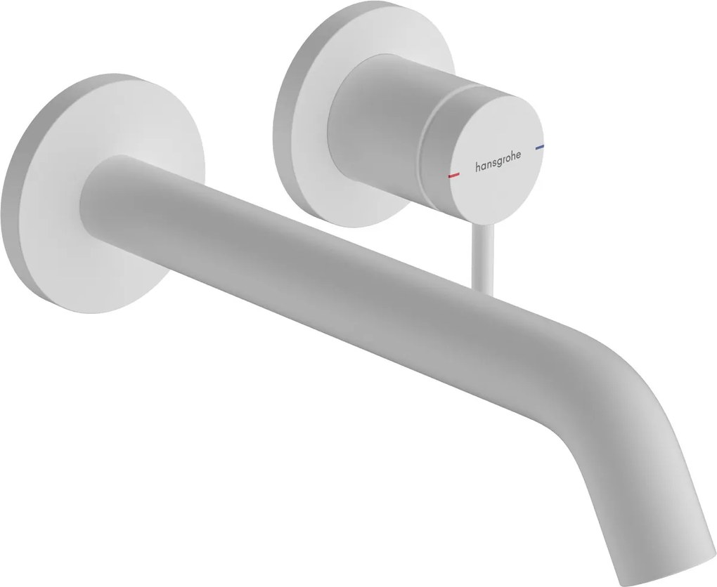 Hansgrohe Tecturis S, páková umývadlová batéria EcoSmart+ pod omietku s výtokom 225 mm, biela matná, HAN-73351700