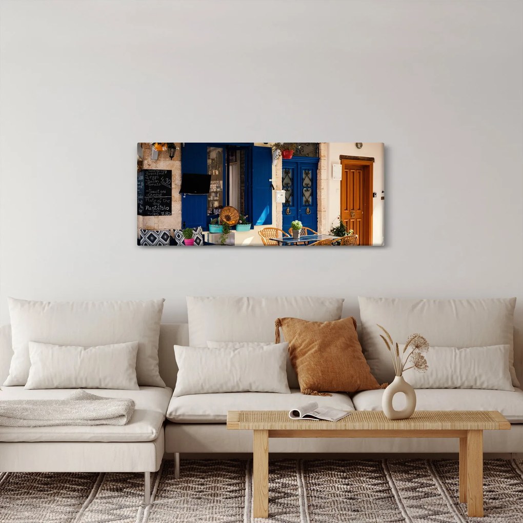 Obraz - Grécke posedenie (120x50 cm)