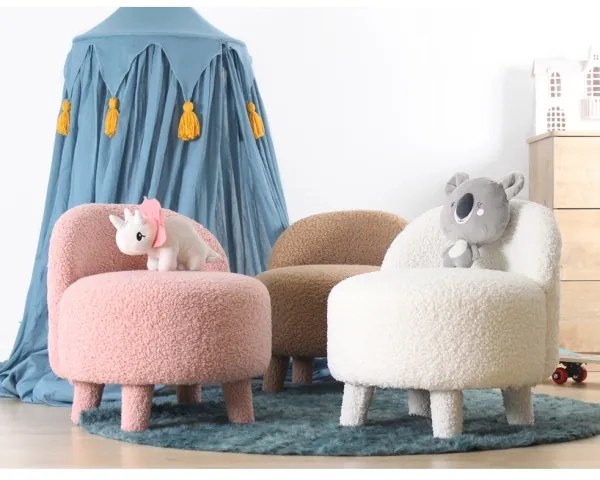 Detské kreslo PIXI, priemer 46 cm, ružové