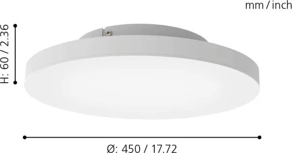 Eglo 99119 - LED RGB Stmievateľné stropné svietidlo TURCONA-C LED/20W/230V + DO