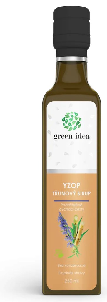 Green idea Yzopový sirup - trstinový 250 ml