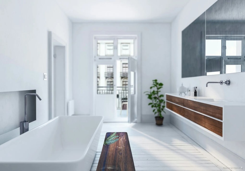 TRHÁK: Protišmyková 3D predložka Papradie, 60x180, viacfarebná, kúpeľňa, Apextextil