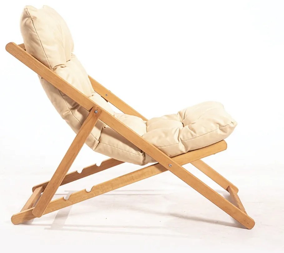 Drevené záhradné kreslo v krémovo-prírodnej farbe – Floriane Garden