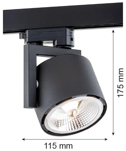 Argon 4751 - LED Bodové svietidlo do lištového systému ALTO 1xGU10/12W/230V černá