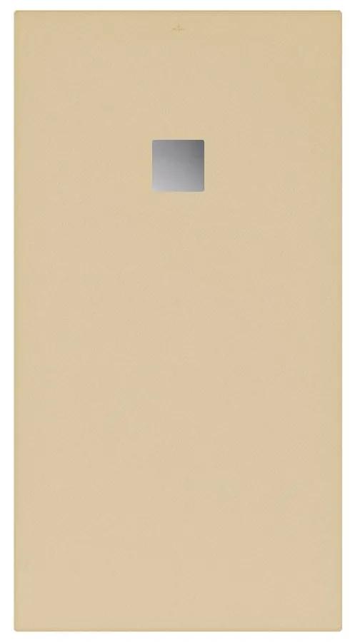 VILLEROY &amp; BOCH Planeo obdĺžniková sprchová vanička akrylátová, s technológiou RockLite, štandardný model, protišmyk (A), 1700 x 900 x 48 mm, Nature Sand, UDA1790PLA2V-4N