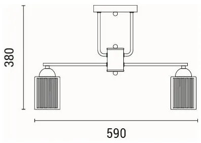 Prisadený luster 5xE27/60W/230V