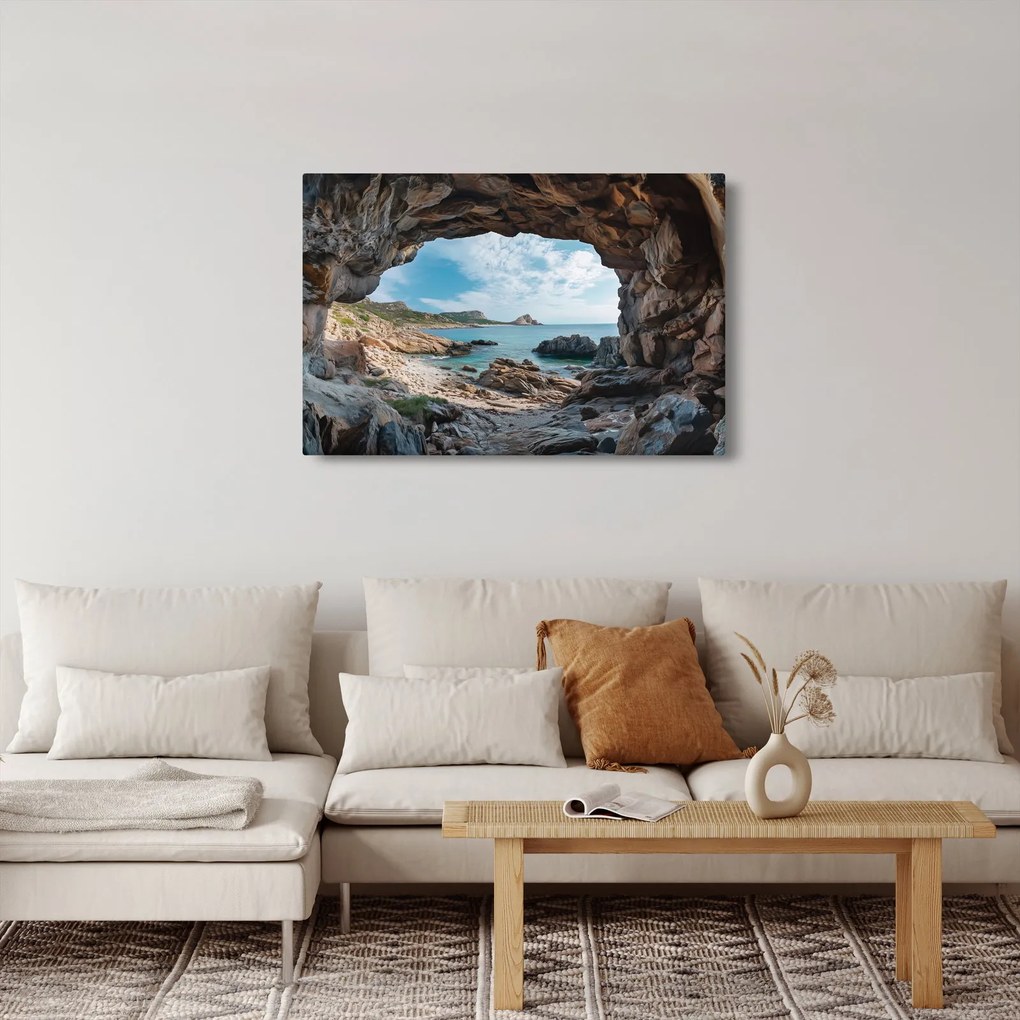Obraz - Jaskyňa pri mori (90x60 cm)
