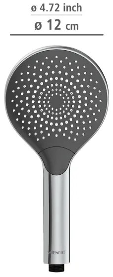 WENKO 24921100 - Sprchová hlavica WATERSAVING SYSTEM 12x12 cm lesklý chróm/šedá