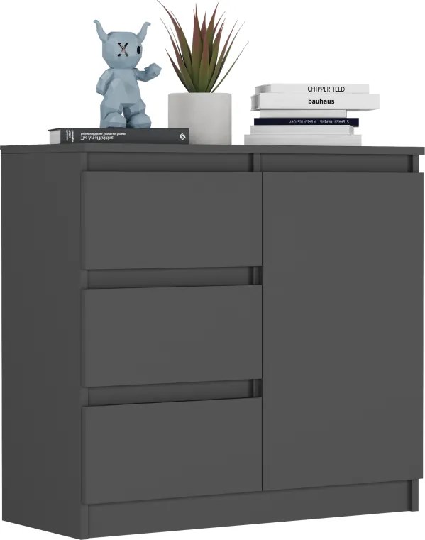 Komoda R-80-S3 so zásuvkami 80 cm - rôzne farebné prevedenia antracit mix artisan