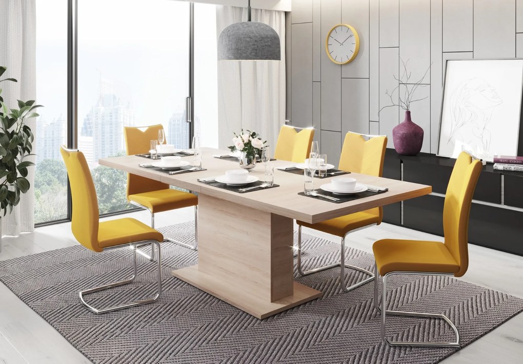 Jedálenský rozkladací stôl Giant 160/200 cm dub sonoma