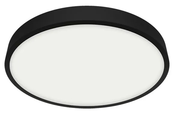 Emithor Stropné LED svietidlo LENYS III. 27019, pr. 9 cm, 6W, IP20/IP44, čierna, pr. 9 cm