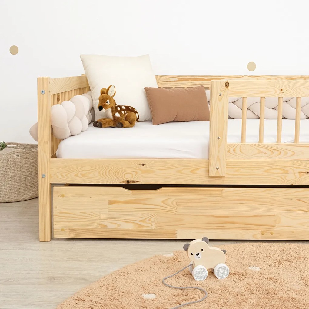 Ourbaby® 35985-0 Children's bed Teddy Plus - natural posteľ + úložný priestor 160x80 cm prírodná