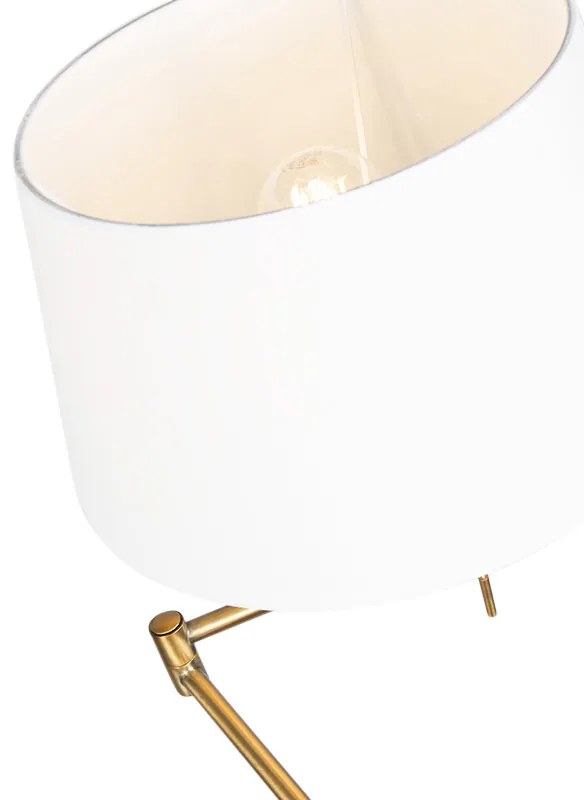 Inteligentná klasická stojaca lampa bronzová s bielou vrátane WiFi A60 - Ladas Fix