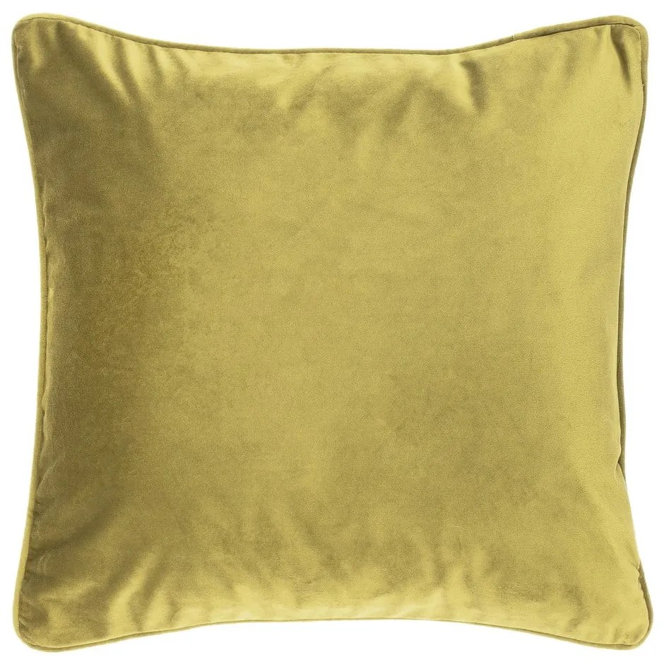 Zeleno-žltý vankúš Tiseco Home Studio Velvety, 45 x 45 cm
