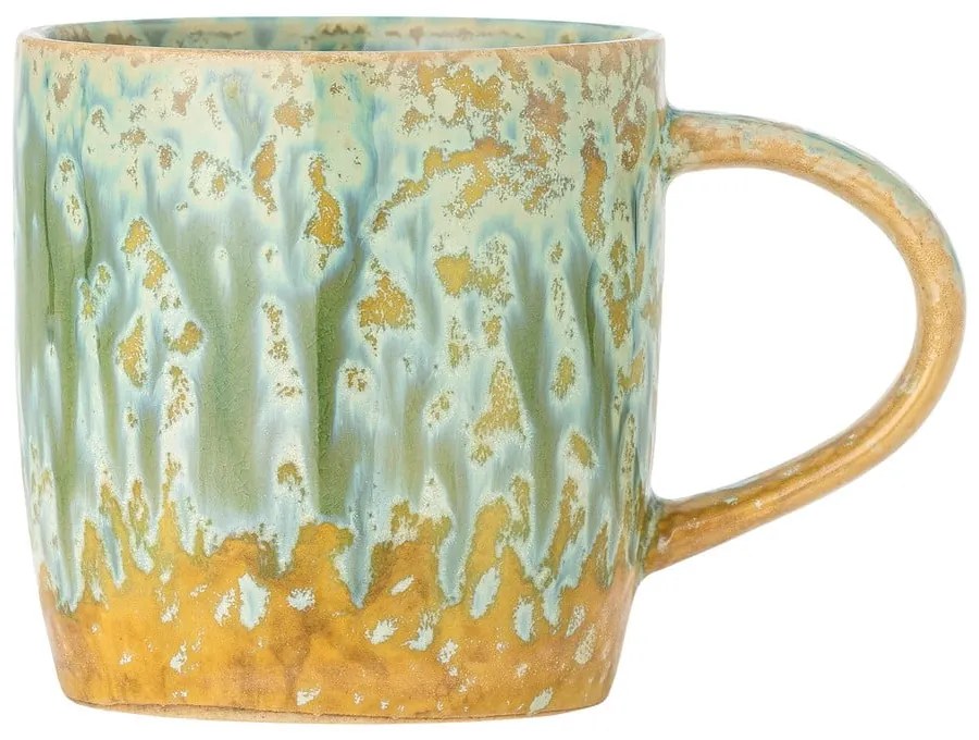 Žltá/svetlozelená šálka z kameniny 400 ml Milani – Bloomingville