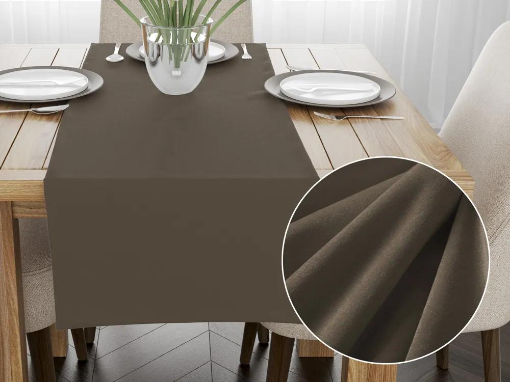 Biante Zamatový behúň na stôl SV-031 Hnedá khaki 35x120 cm