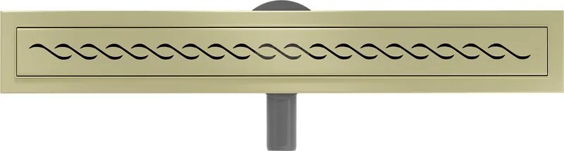 Mexen Flat 360° M18 sprchový žľab 60 cm, zlatá matná, 1A23060-40