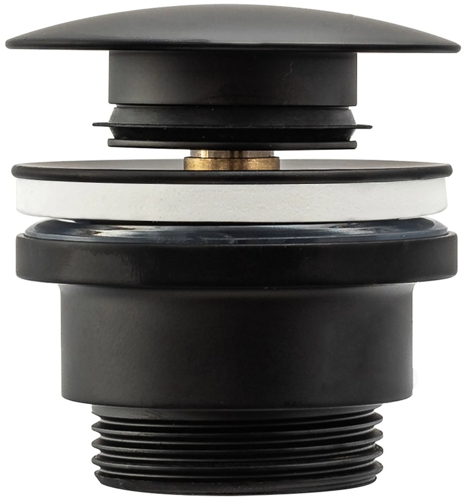 Rea Rea, univerzálna umývadlová odtoková zátka, ClickClack, čierna matná, REA-A5216