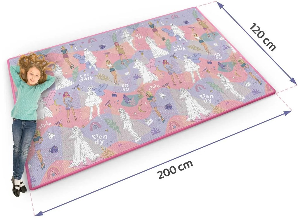 Rolovaná penová podložka na vyfarbovanie 200 x 120 x 0,3 cm Ricokids RK-343