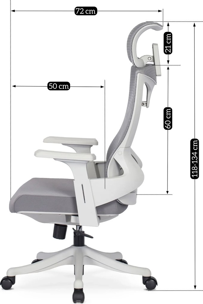 PROXIMA.store - Dizajnové kancelárske kreslo CARET FARBA: sivá