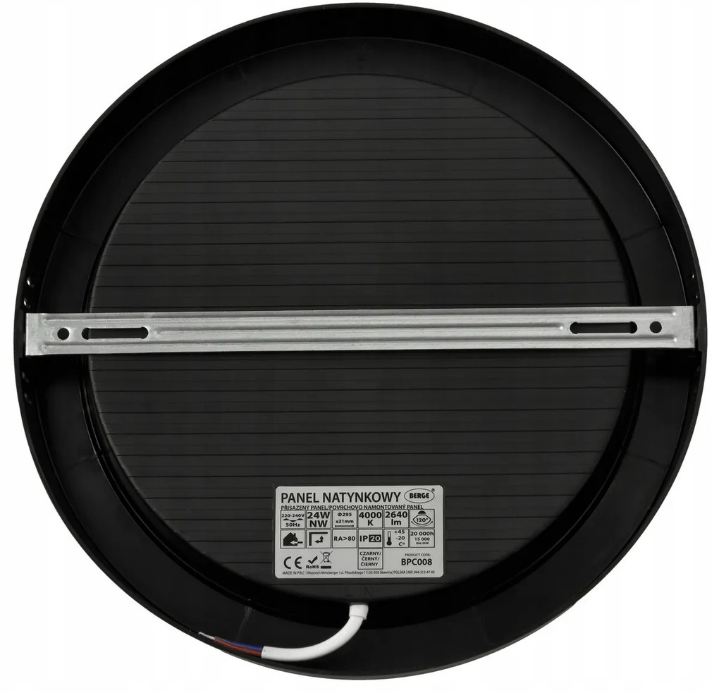 BERGE LED okrúhle stropné svietidlo prisadené - 24W - 2640lm - 4000K