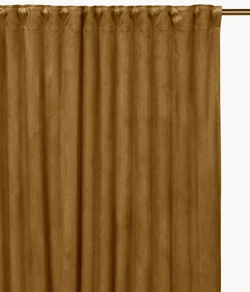 Zamatové zatemňovacie závesy's multifunkčnou páskou Estelle, 2 ks, Š 135 cm