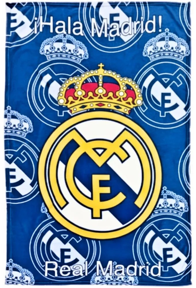 Coral fleece deka FC Real Madrid - motív Hala Madrid! - 100 x 150 cm