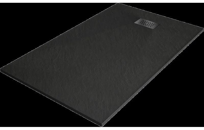 Mexen Hugo obdĺžnikový sprchový box SMC 150 x 70 cm, čierny, kryt čierny - 42707015-B