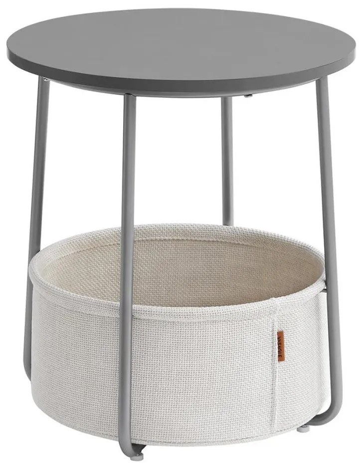 Odkladací stolík NOIRA sivá/biela