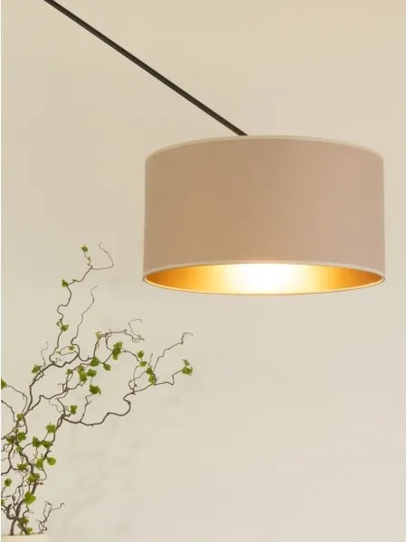 LED Nastaviteľný luster na tyči GORTA 1xE27/60W/230V béžová/zlatá