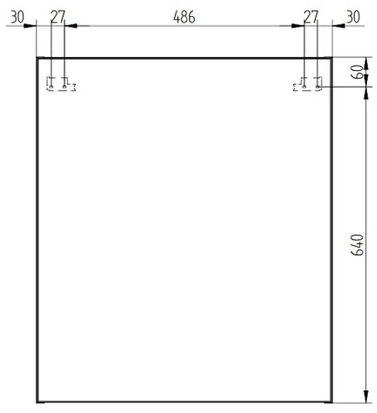 Mereo Mereo, Aira, kúpeľňová galérka 60 cm, zrkadlová skrinka, MER-CN715GD