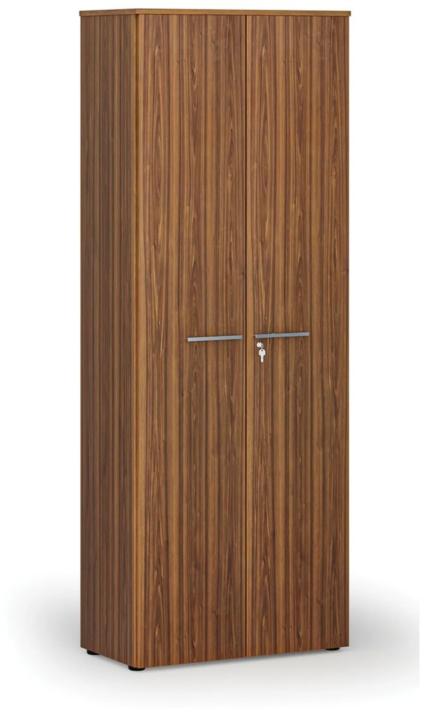 Kancelárska skriňa s dverami PRIMO WOOD, 2128 x 800 x 420 mm, orech