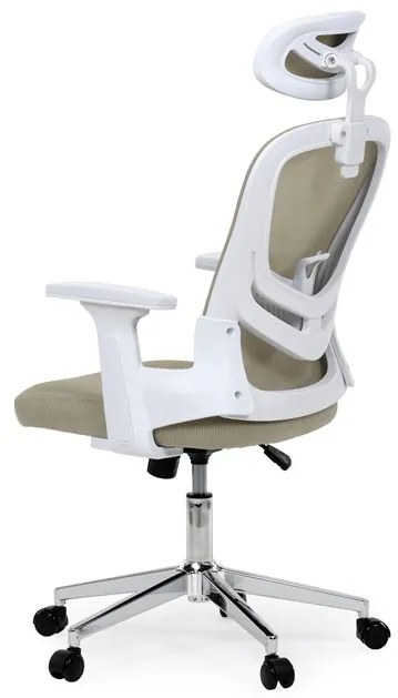 Autronic BONTEC Kancelárska stolička, hojdací mechanizmus, béžová sieťovina, KA-K2031 BGE Farba: Ružová