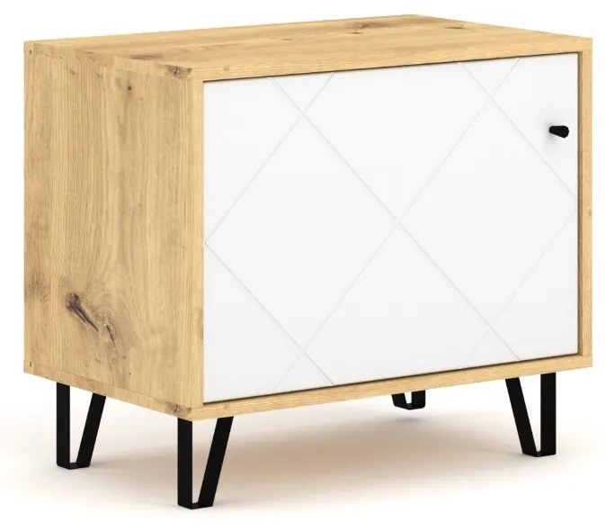 Botník Bilbao 63,4 cm dub artisan/biely