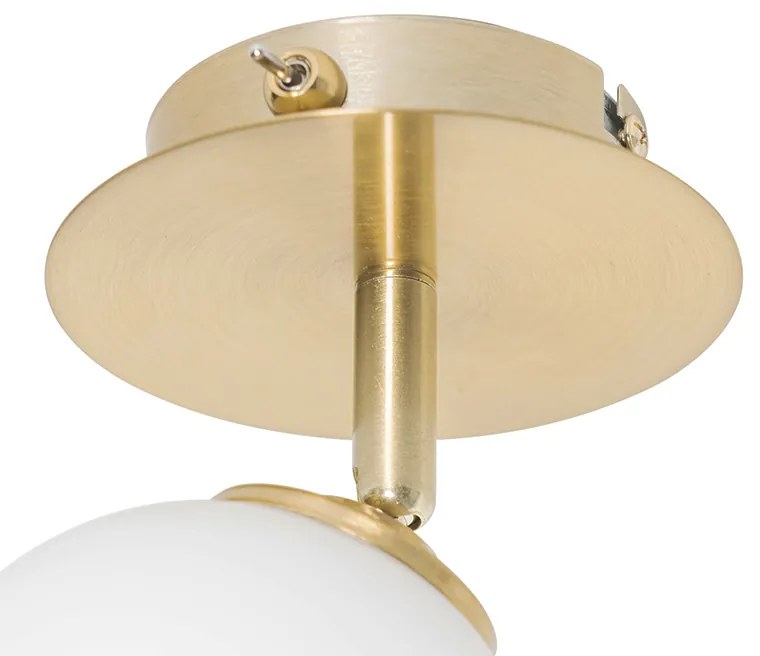 Moderné bodové svetlo zlaté s opálovým sklom s vypínačom - Atény