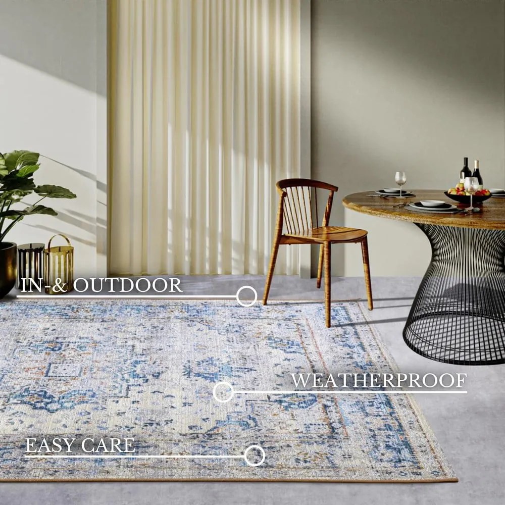 Svetlomodrý vonkajší koberec 120x180 cm Rene – Villeroy&amp;Boch