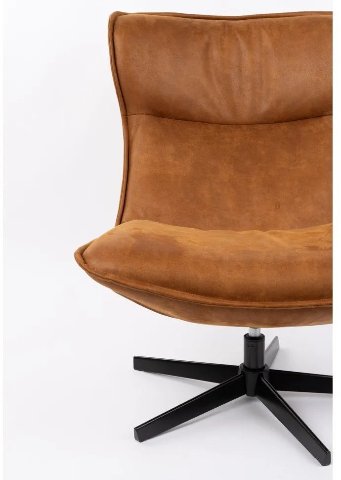 Koňakovohnedé otočné kreslo John – White Label