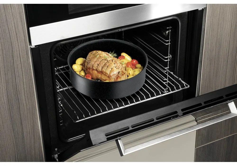 Hliníkové hrnce v súprave 3 ks s nepriľnavým povrchom/s odnímateľnou rukoväťou na indukčný varič INGENIO Black stone L3998902 – Tefal