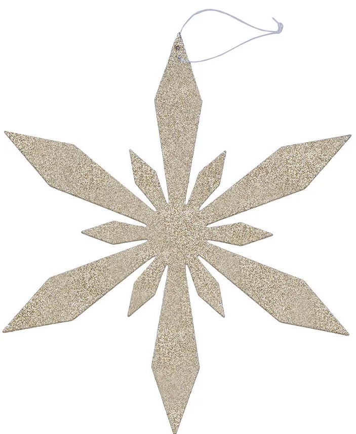 DECOLED Snehová vločka II, priemer 40 cm, zlatá